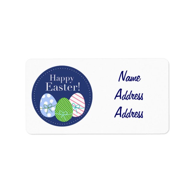 Etiqueta Feliz Pascua (Frente)