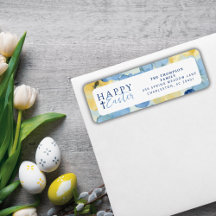 Feliz Pascua Primavera Cristiana Azul