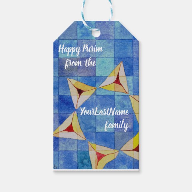 Etiqueta Feliz Purim (Anverso)