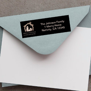 Etiqueta Feliz Salvador de Navidad Nació Natividad