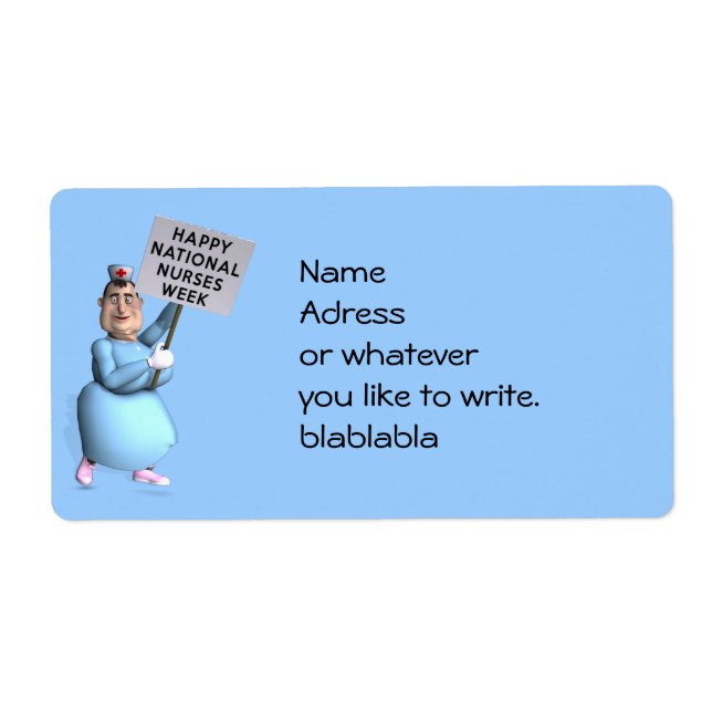 Etiqueta ¡Feliz Semana Nacional de Enfermeras! (Frente)