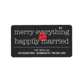 Etiqueta Feliz Todo Desde La Alegre Dirección Casada