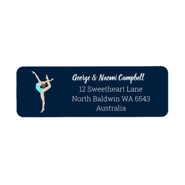 Etiqueta Female Gymnast (Frente)