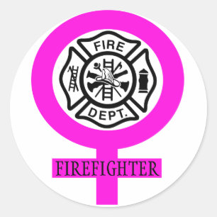 Etiqueta femenina del bombero