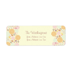 Etiqueta Feminine Fancy Moderna Floral Personalizada