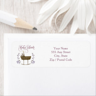 Etiqueta Festejo de Baby Shower de Flores Silvestres y Glob