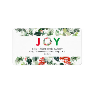 Etiqueta Festive Joy Elegant Return Address Label
