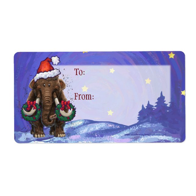 Etiqueta Festive Mastodon  (Frente)
