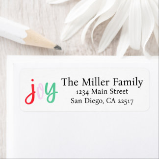 Etiqueta Festive return address labels