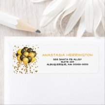 Festividad de globo de globo de remolque de oro