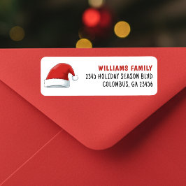 Etiqueta Festividad de los Navidades Gorras de Santa Claus