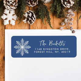 Etiqueta Festividad de Navidades de copos de nieve