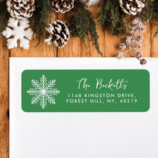 Etiqueta Festividad de Navidades de copos de nieve (Subido por el creador)