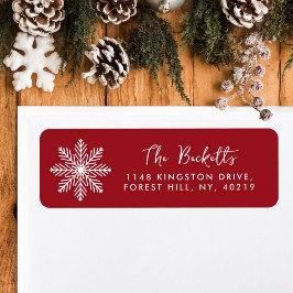 Etiqueta Festividad de Navidades de copos de nieve