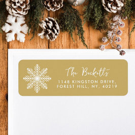 Etiqueta Festividad de Navidades de copos de nieve