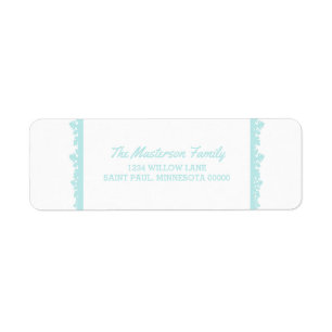 Etiqueta Festividad del marco Aqua Snowflake