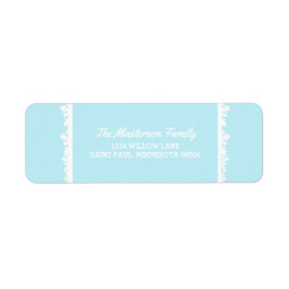 Etiqueta Festividad del marco del copo de nieve