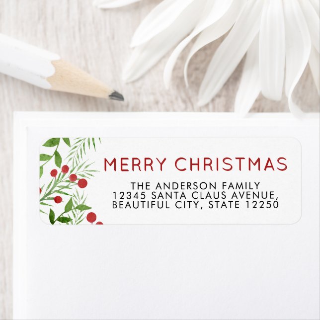 Etiqueta Festividad Feliz Navidad deja feriado a Berries (In situ)