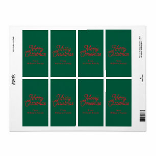 Etiqueta Festividad navideña del guión verde