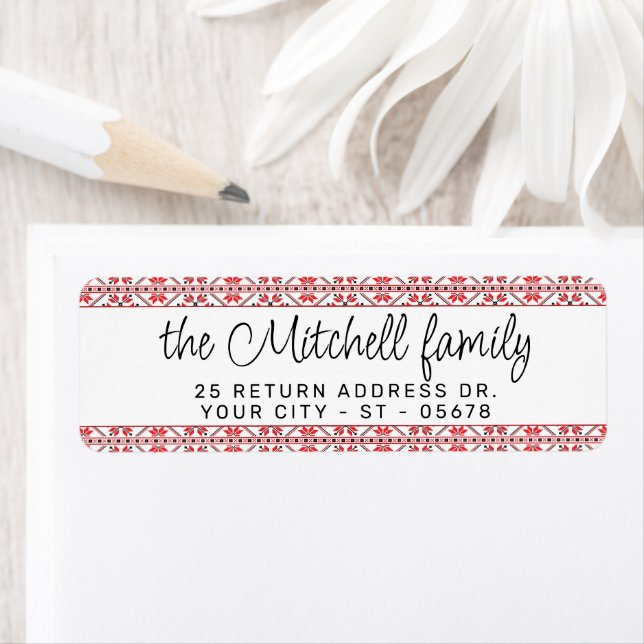 Etiqueta Festividad Red Black Classic Feria Nórdica Isle Mo (In situ)