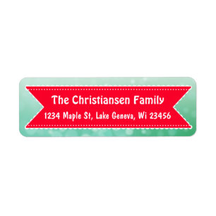 Etiqueta Festividad Verde Rojo Navidades Personalizados