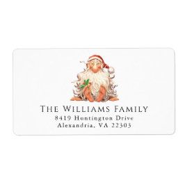 Etiqueta Festividades de Retro Santa Navidades