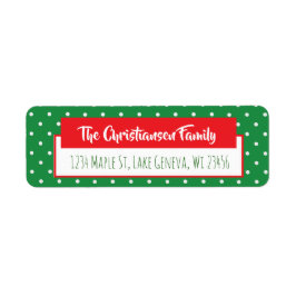 Etiqueta Festividades rojas y verdes Navidades blancos