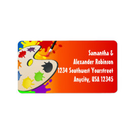 Etiqueta Fiesta de arte de Palate colorido