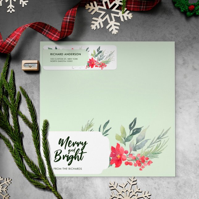 Etiqueta Fiesta de cena de Navidades con temática de follaj (Subido por el creador)