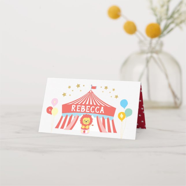 Etiqueta fiesta de circo, carnaval (Anverso)