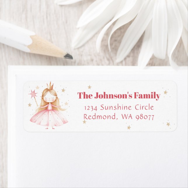 Etiqueta Fiesta de cumpleaños de la pequeña princesa (In situ)