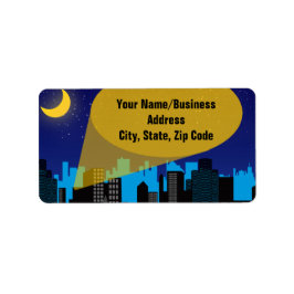 Etiqueta Fiesta de cumpleaños de superhéroes de la línea no