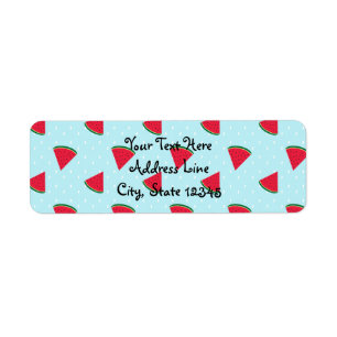 Etiqueta Fiesta de Cumpleaños de Verano Divertida Sandía Az