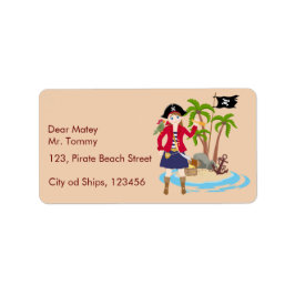 Etiqueta Fiesta de cumpleaños del mapa del tesoro del Chica