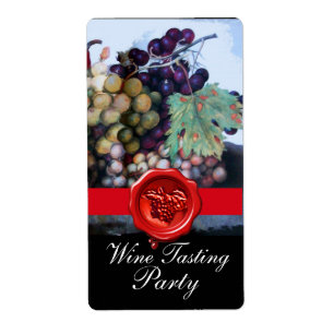 ETIQUETA FIESTA DE DEGUSTACIÓN DE VINO DE FRUTAS DE TEMPORA