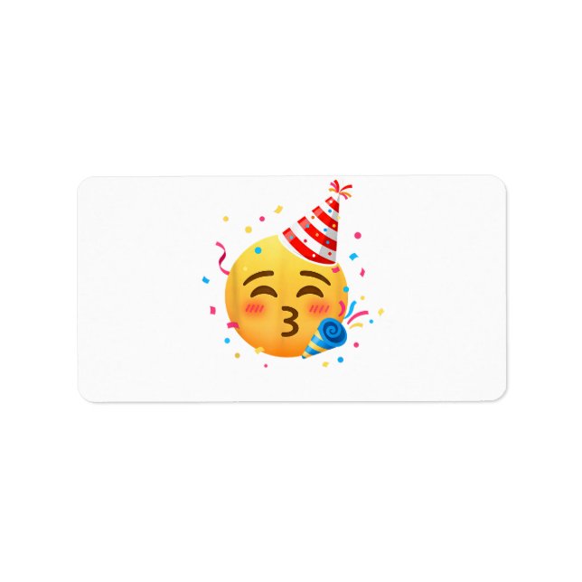 Etiqueta Fiesta de Emoticonos Divertidos (Frente)