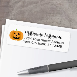 Etiqueta Fiesta de Halloween - Dirección de devolución de c