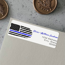Etiqueta FIESTA de Jubilación Militar de Bandera Americana 