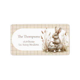 Etiqueta Fiesta de Pascua Bunny Beige Boho