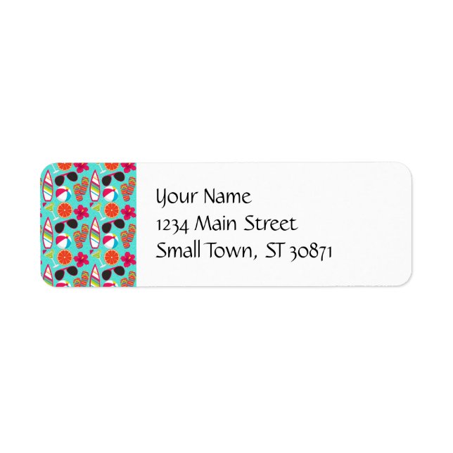 Etiqueta Fiesta de playa Flip Flops Sungafas Beach Ball Ver (Frente)