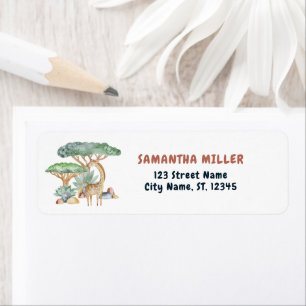 Etiqueta Fiesta de regalos de Baby Shower de Safary Animals