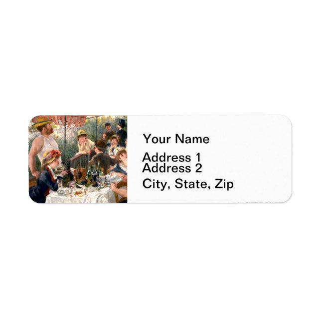 Etiqueta Fiesta de Renoir French Luncheon Boating (Frente)