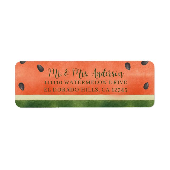 Etiqueta Fiesta de verano sandía de cualquier manera que la (Frente)