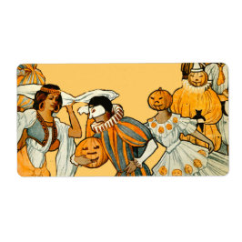 Etiqueta Fiesta de vintage de disfraces de Halloween