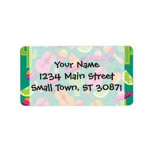 Etiqueta Fiesta Fiesta Sombrero Limes Guitarra Maraca Sagua