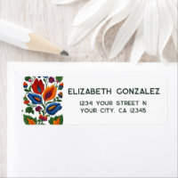 Fiesta Mexicana Colorida Arte Folclórico Bordado F