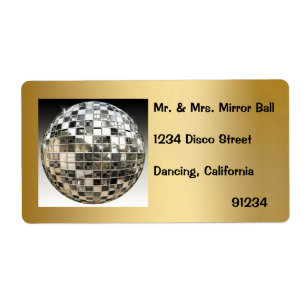Etiqueta Fiestas de Mirror Ball Disco
