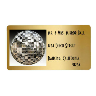 Etiqueta Fiestas de Mirror Ball Disco