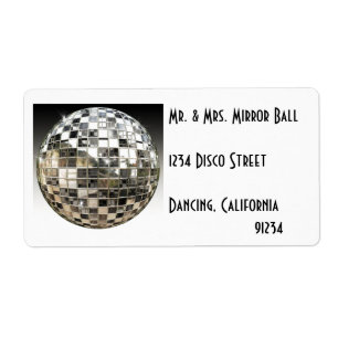 Etiqueta Fiestas de Mirror Ball Disco