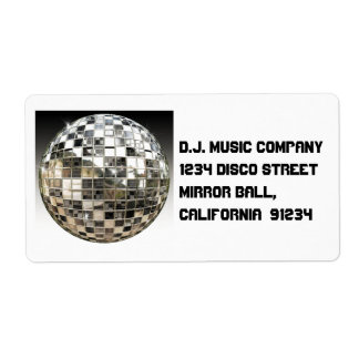 Etiqueta Fiestas de Mirror Ball Disco